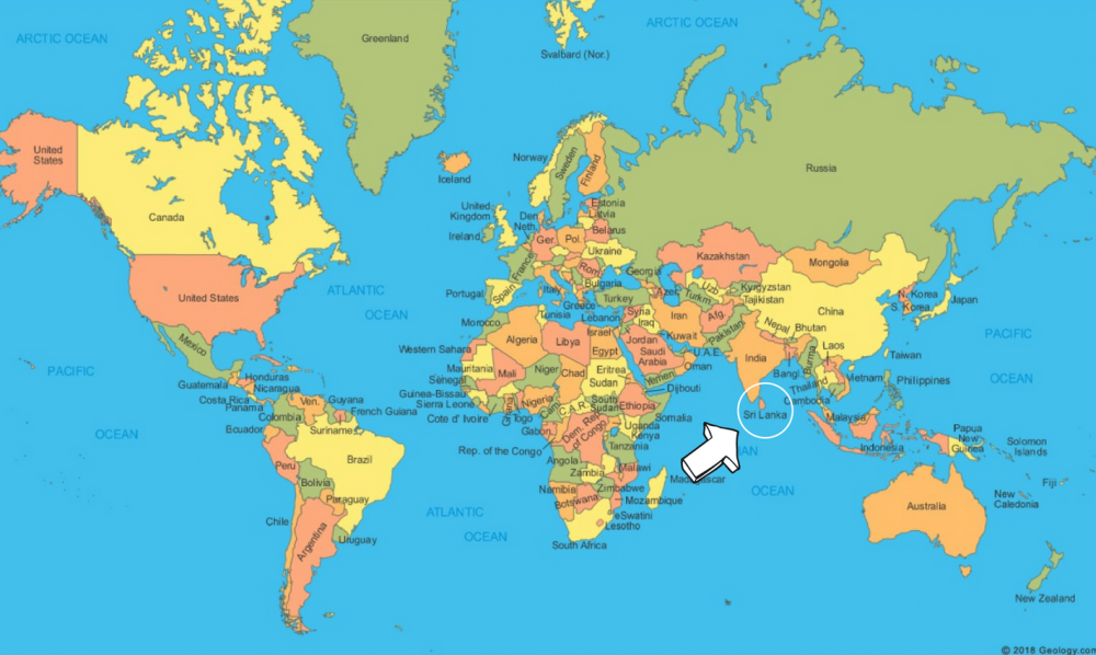 Where is Sri Lanka on the map?