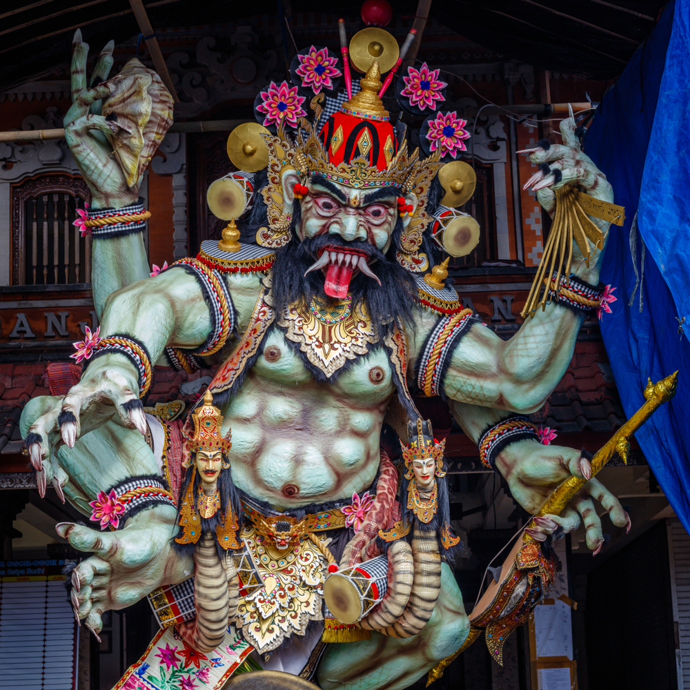 A demon statue made for the Ngrupuk Parade