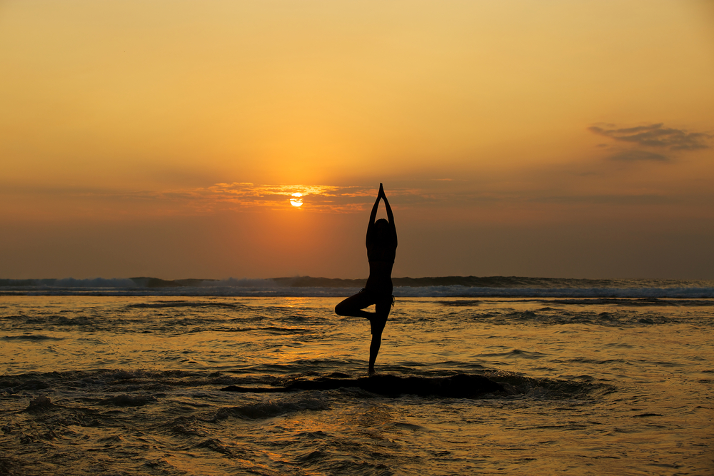 The seaside town of Canggu is a great place to practice yoga.