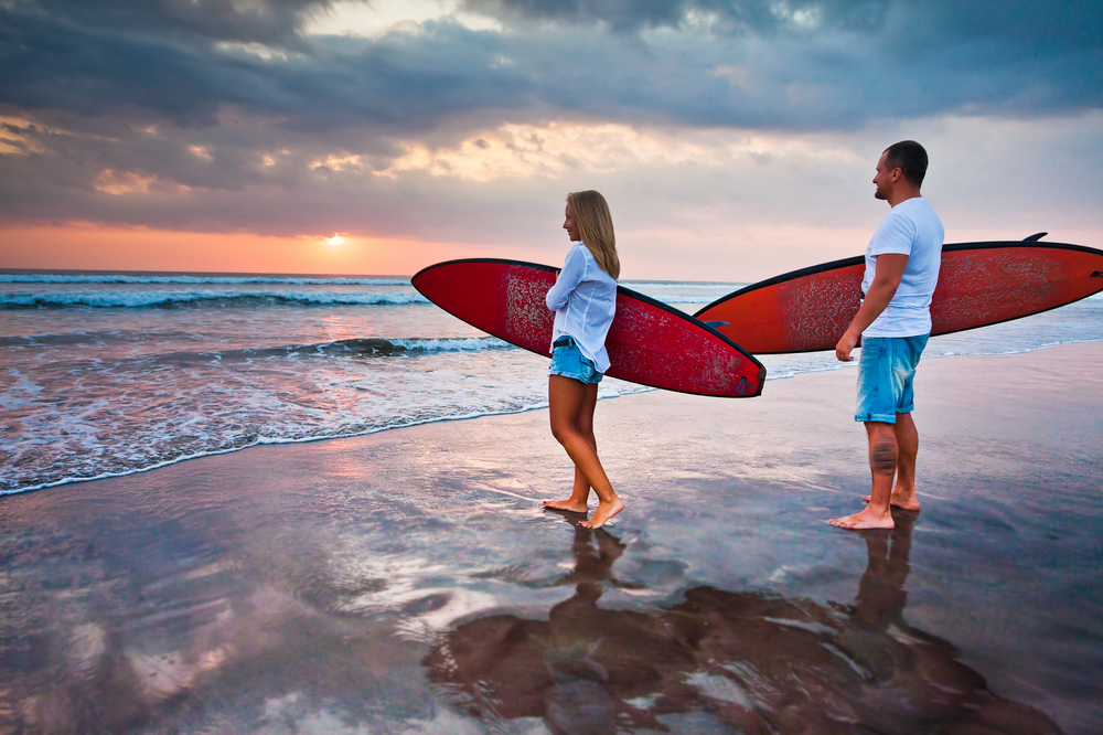 Kuta Beach is the perfect place for beginner surfers.
