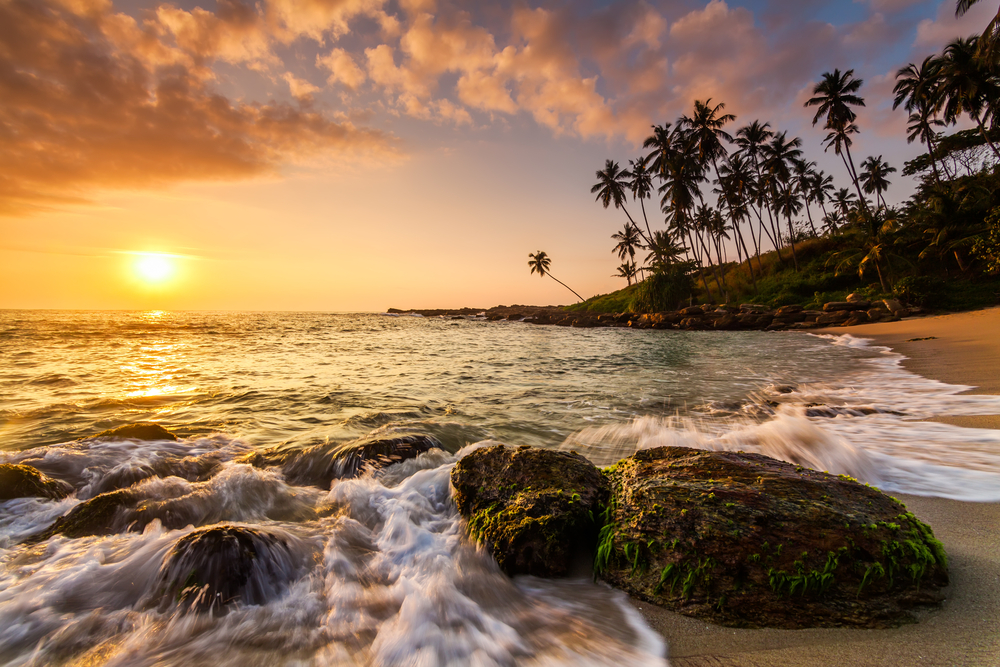 Great view of a beach in Sri Lanka