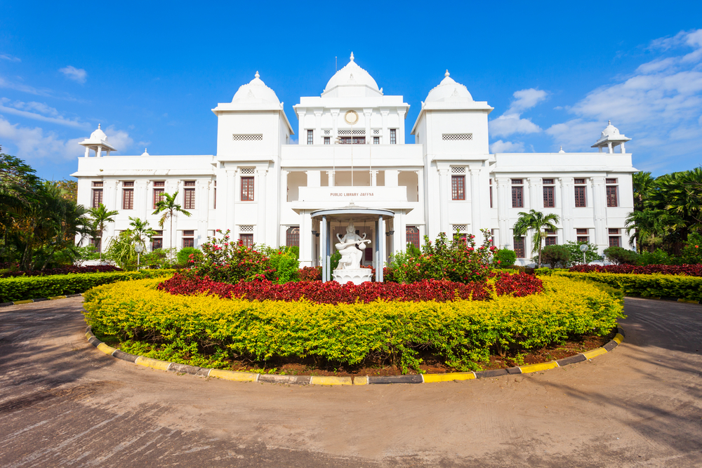 Jaffna Public Library - Bombed by the LTTE during wartime and now a famous tourist attraction