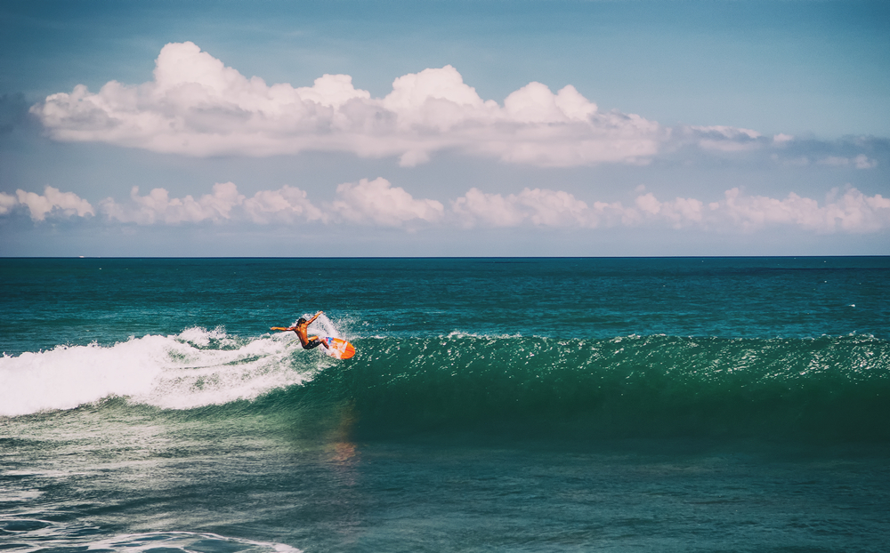 Canggu is a great place to try surfing