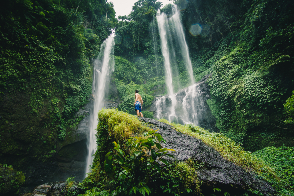 Trek to the beautiful Sekumpul waterfalls during your trip to Lovina.