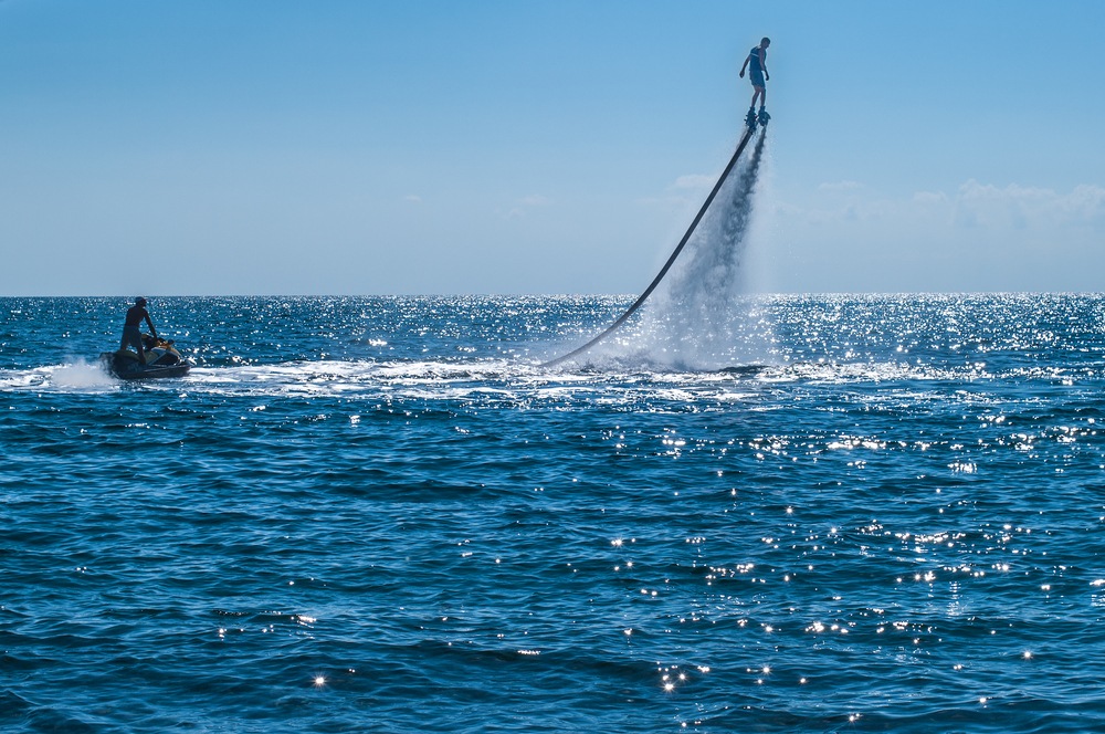 Nusa Dua is the perfect place to try flyboarding in Bali.