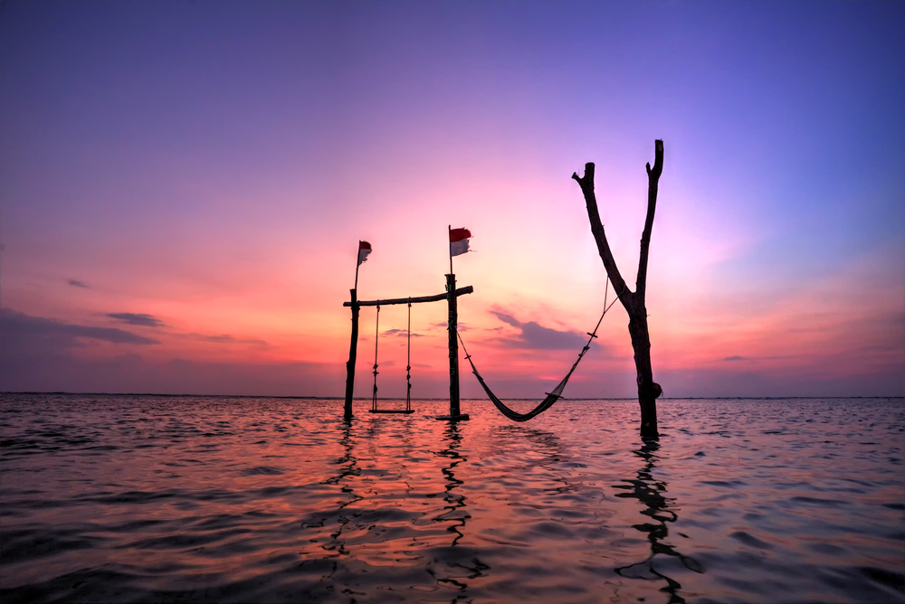 Gili Trwangan is famous for its spectacular sunsets.