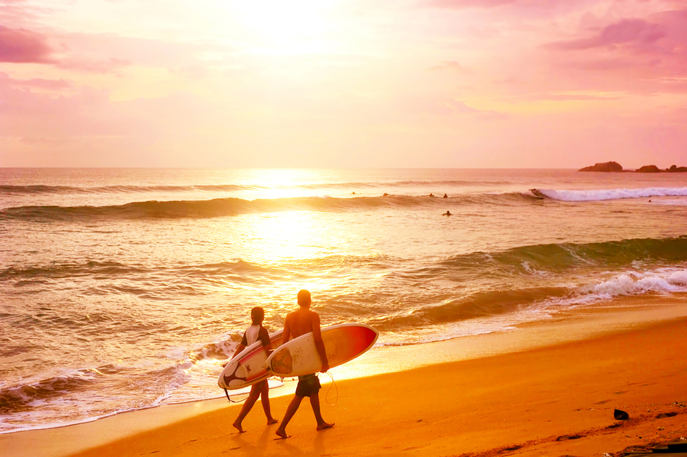 Sri Lanka has one of Asia's best surf sites (location - Hikkaduwa