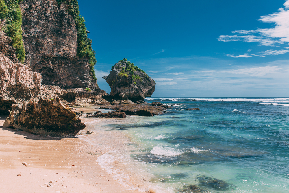 Suluban Beach has one of the best surf breaks in Bali.
