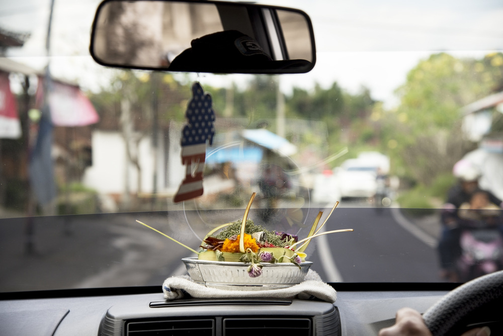 Hopping into a taxi is the most convenient way to explore Bali.